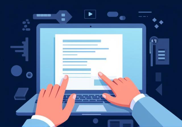 Illustration representing online registration process